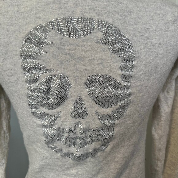 Zadig & Voltaire Cashmere Sixtine Skull Full Zip Cardigan Size Medium - Picture 3 of 6